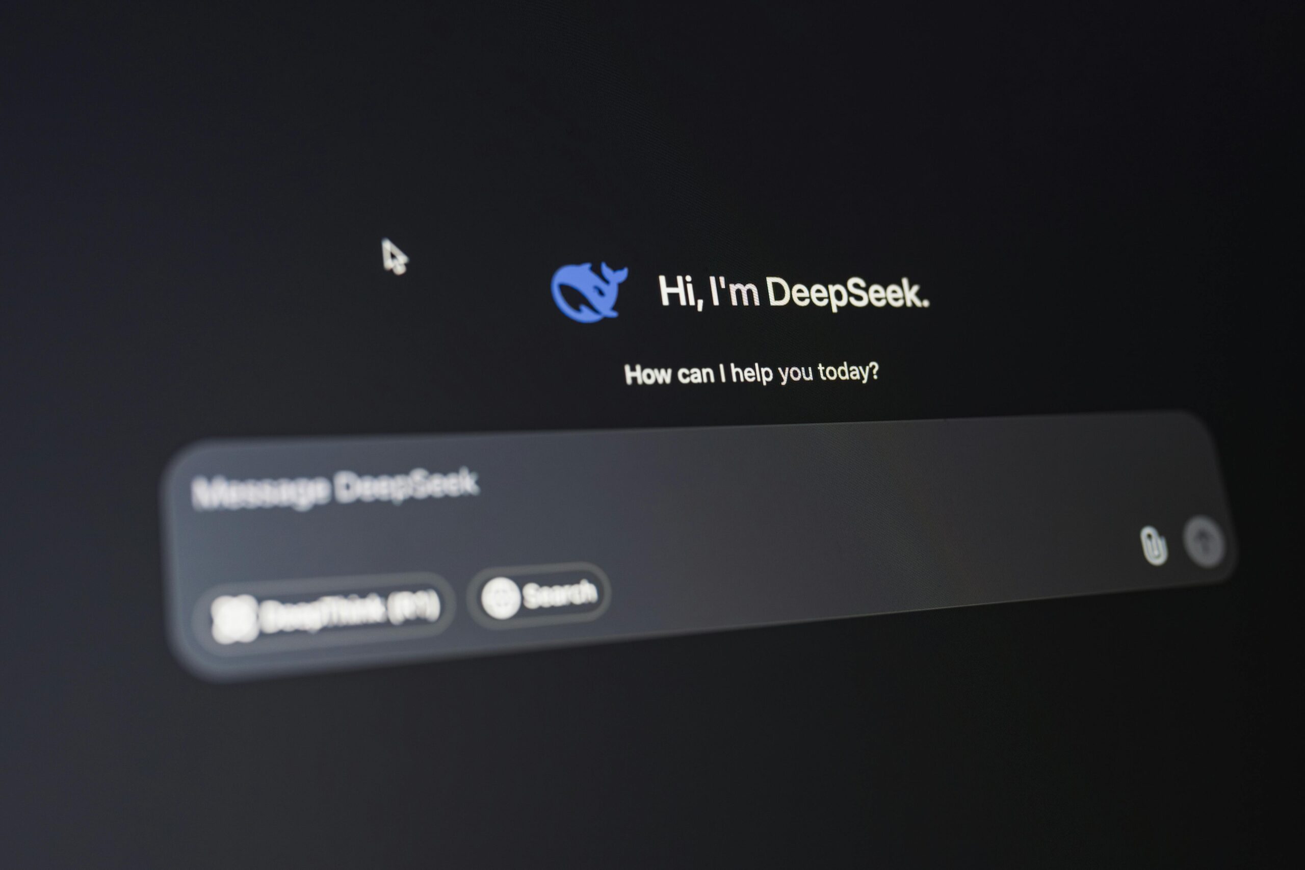 Stock photo showing an image of the Google Deep Seek home screen